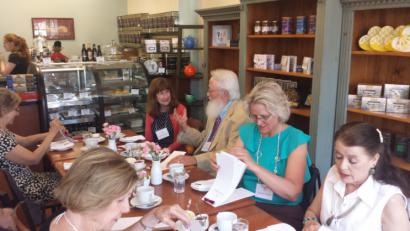 Guests make their selections from the tea menu