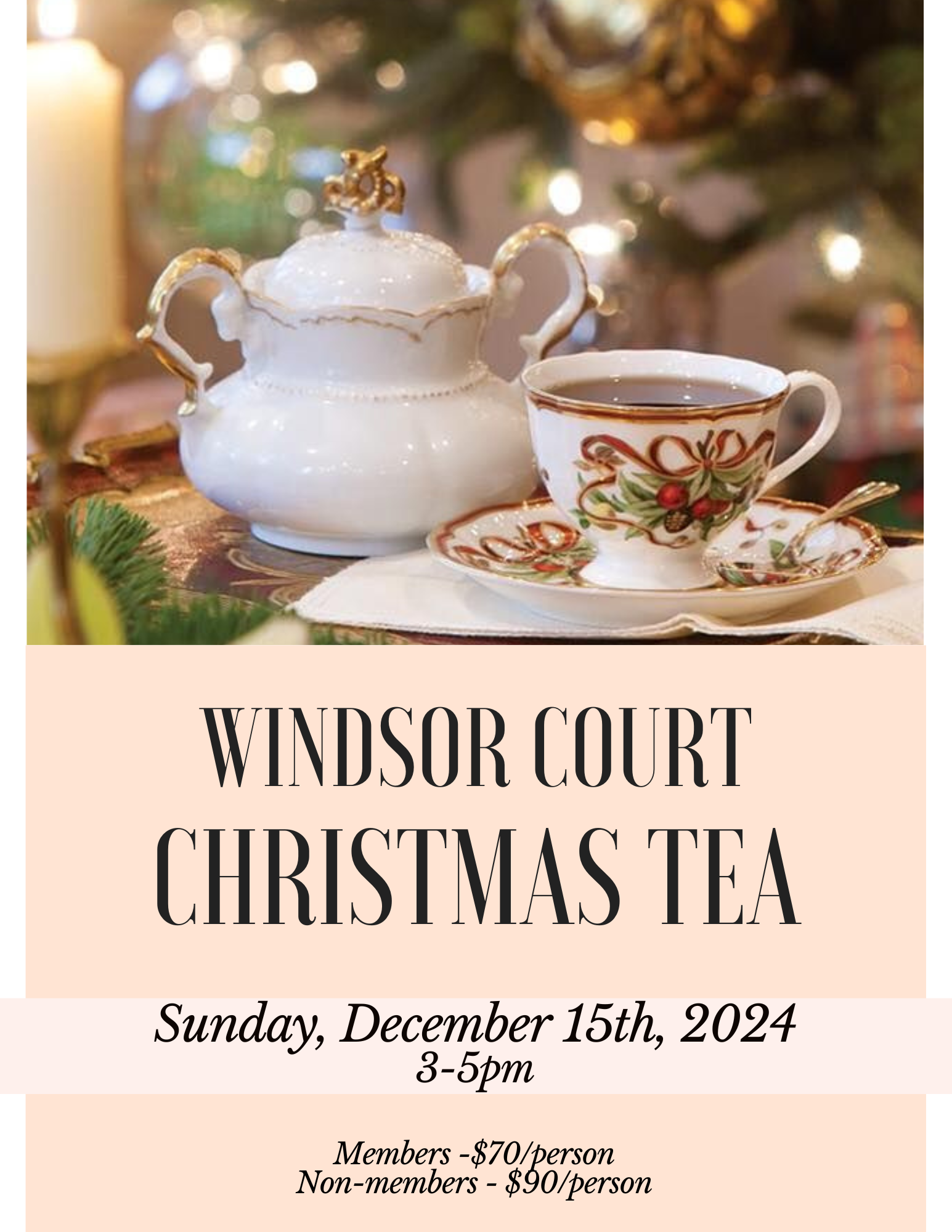 2024 Christmas Tea Registration New Orleans Branch